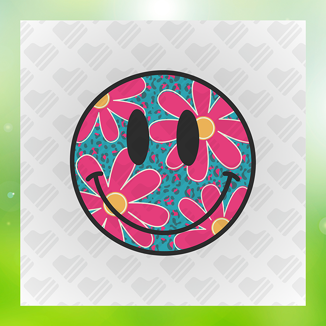 Flower Smiley Sticker