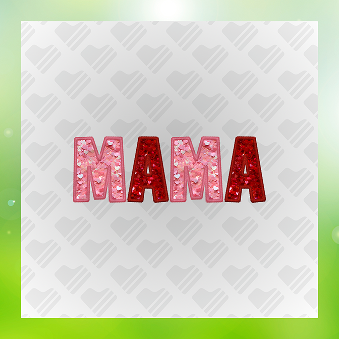 Glitter Look, Mama Sticker