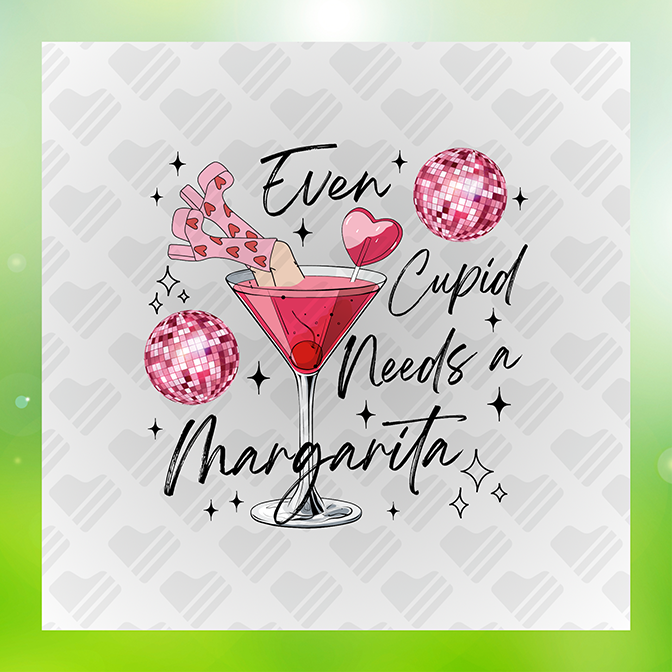 Even Cupid Needs A Margarita Sticker