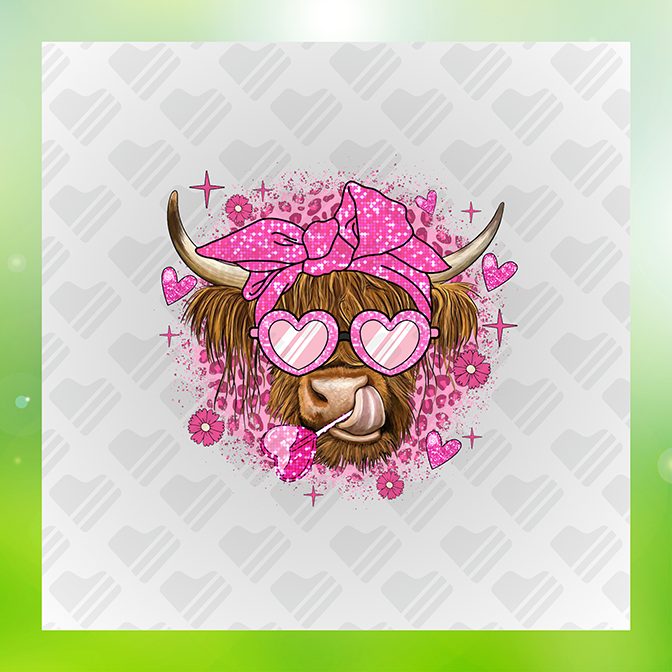 Glitter Look, No Mess Cow In Love Sticker