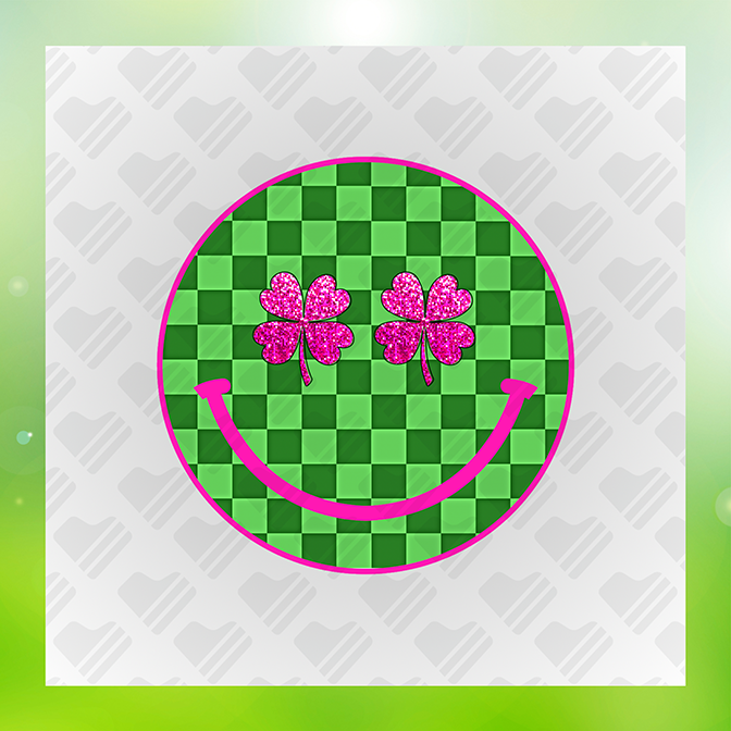 Glitter Look, No Mess Clover Emoji Sticker