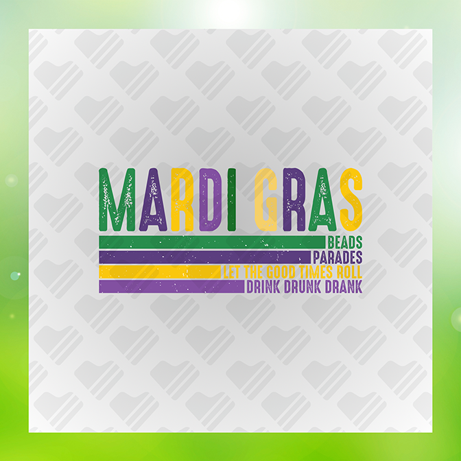 Mardi Gras Lets Good Times Roll Sticker