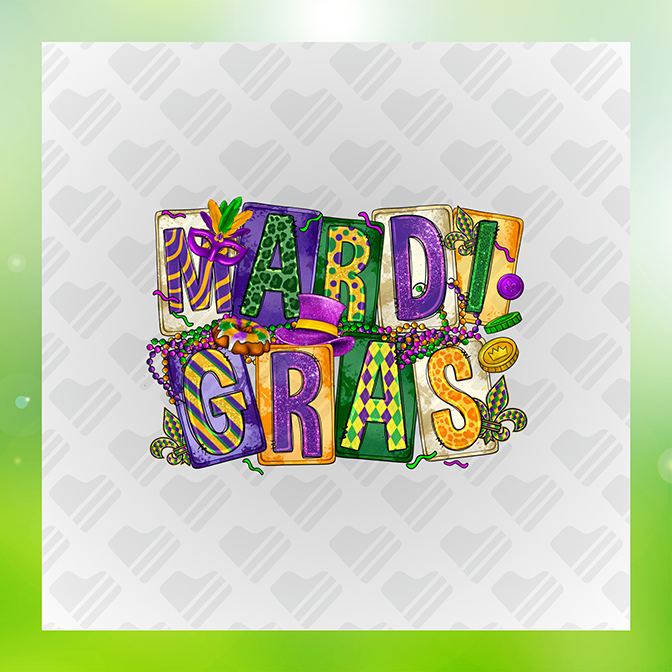 Glitter Look, No Mess Mardi Gras Ver.3 Sticker