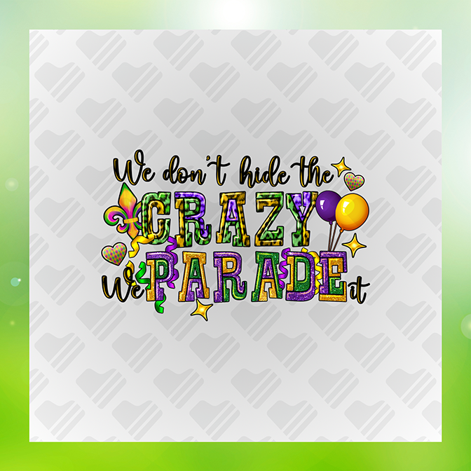 Glitter Look, No Mess Crazy Parade Sticker