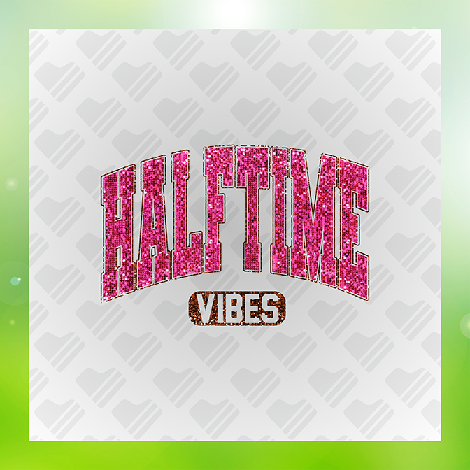 Glitter Look, No Mess Half Time Vibes Sticker