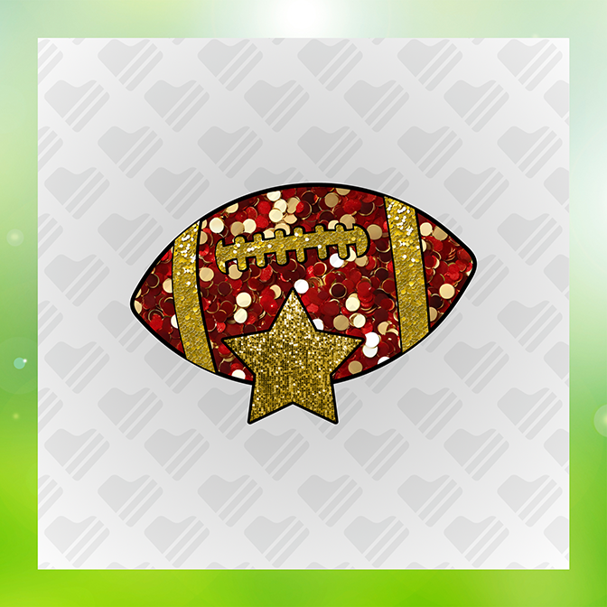 Glitter Look No Mess Football Ver.2 Sticker