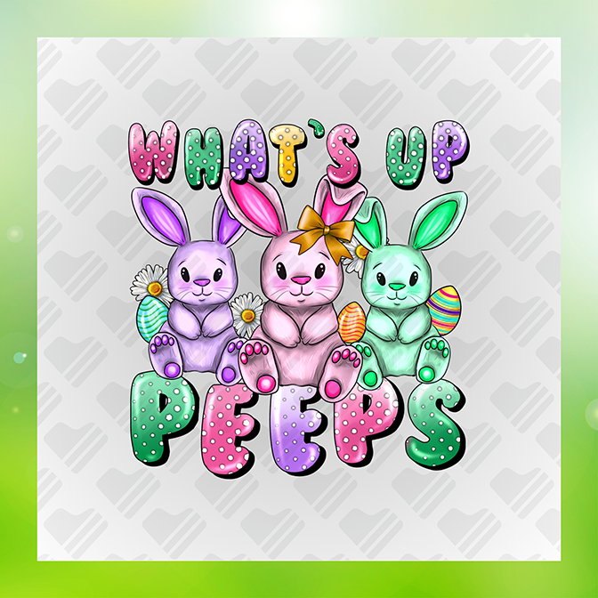 Whats Up Peeps Sticker