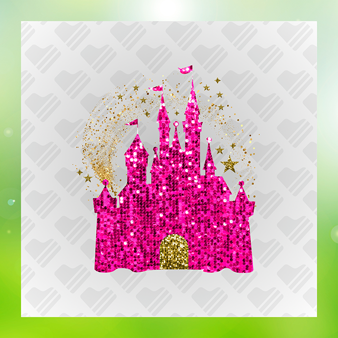 Glitter LookNo Mess Castle Sticker