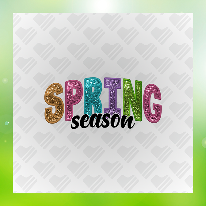 Glitter Look, No Mess Spring Season Sticker