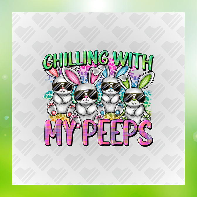 Chilling With My Peeps Sticker