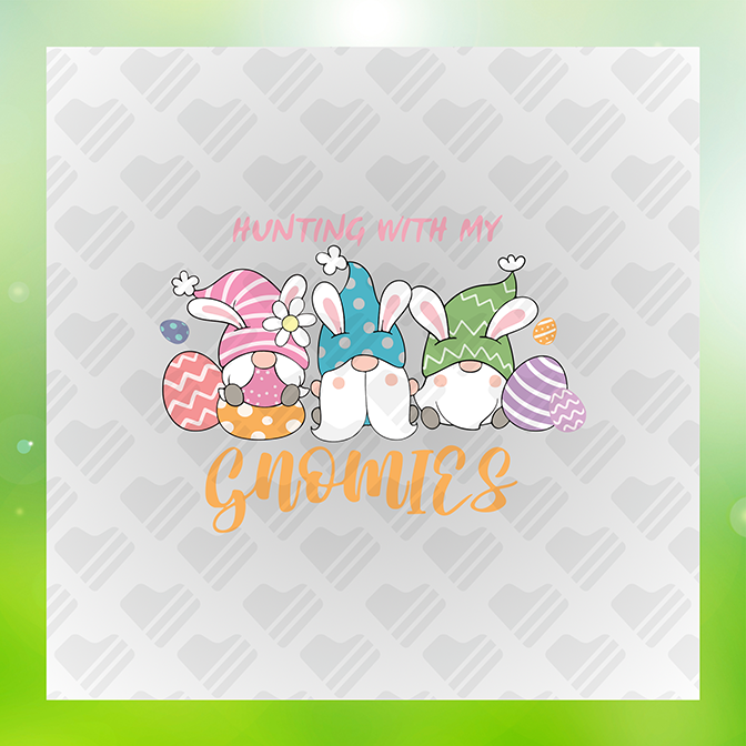 Hunting With My Gnomie Sticker