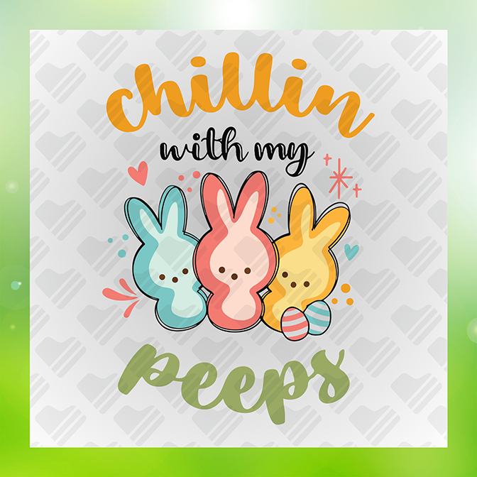 Chillin with My Peeps Ver.2 Sticker