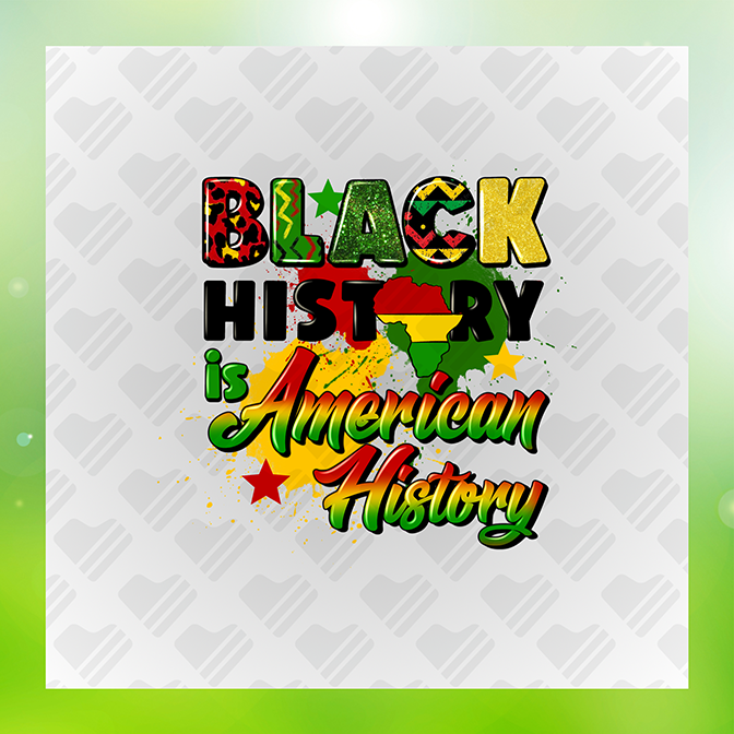 Glitter Look, No Mess Black History Sticker