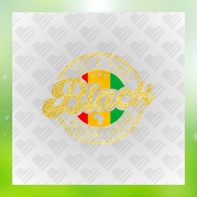 Glitter Look, No Mess It's Black History Sticker