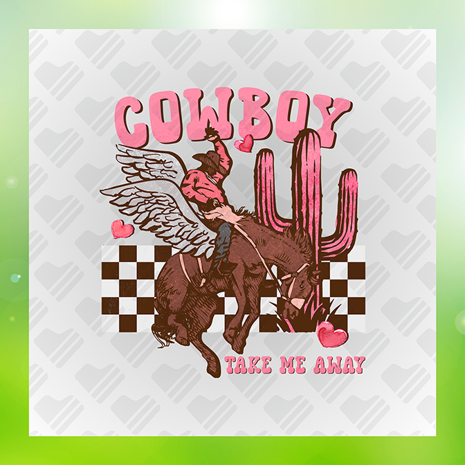 Cowboy Take Me Away Sticker