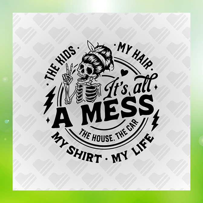 The Kids My Hair It's All A Mess Sticker