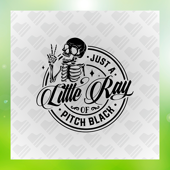 Just A Little Ray of Pitch Black Sticker