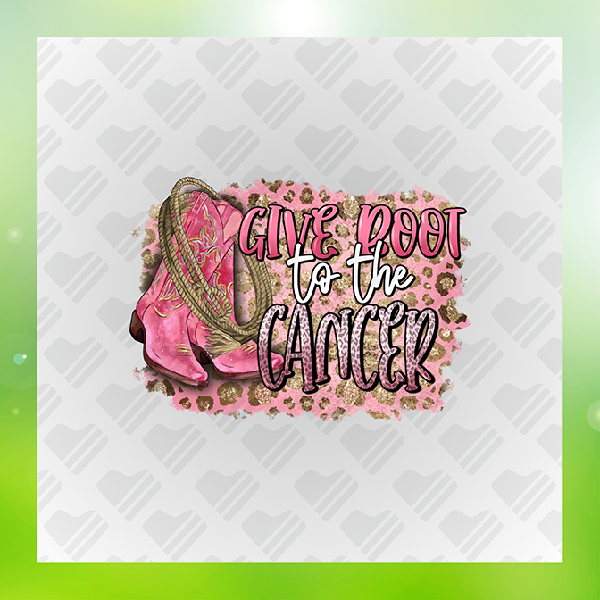 Glitter Look Give Boot To The Cancer Sticker