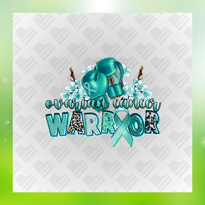 Glitter Look, No Mess Ovarian Cancer Warrior Sticker