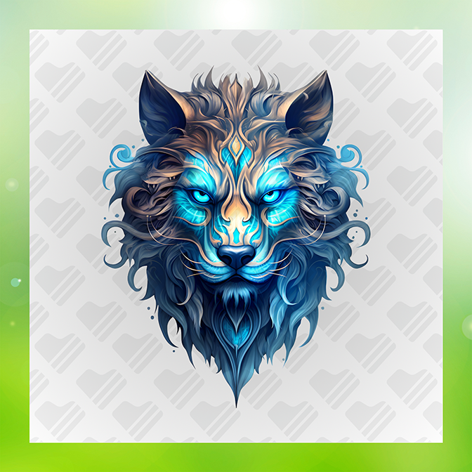 Blue Lion Sticker