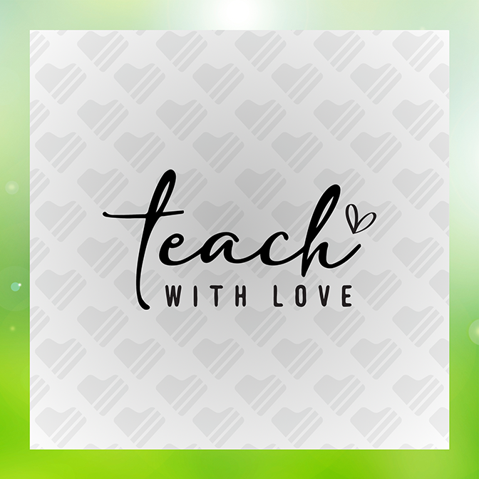 Teaching With Love Sticker