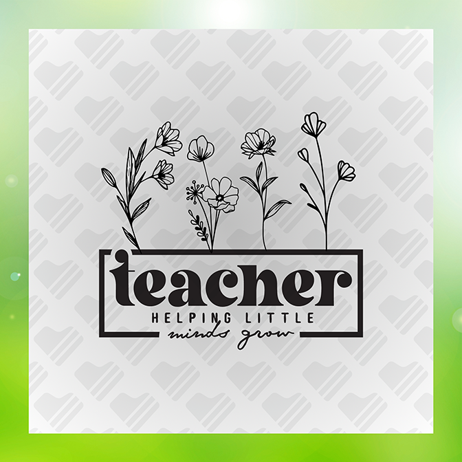 Teacher Helping Little Minds Grow Sticker