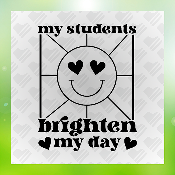 My Student Brighten My Day Sticker