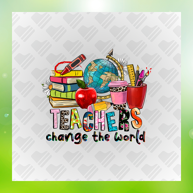 Teacher Change The World Sticker