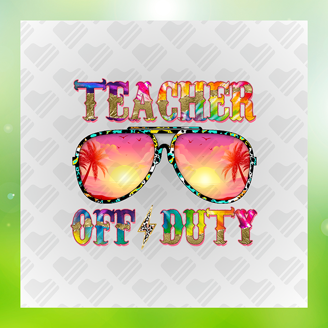 Teacher Off Duty Sticker