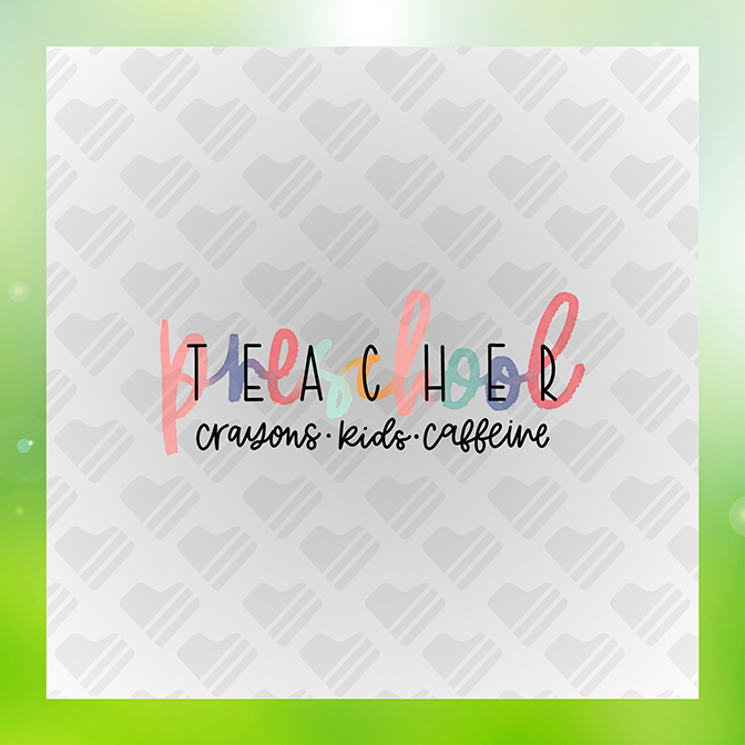 Preschool Teacher Sticker