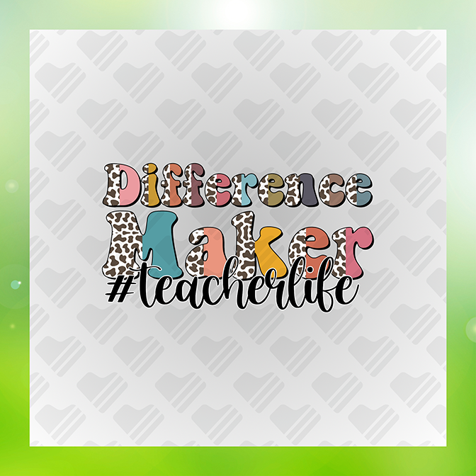 Difference Maker Teacher Life Sticker