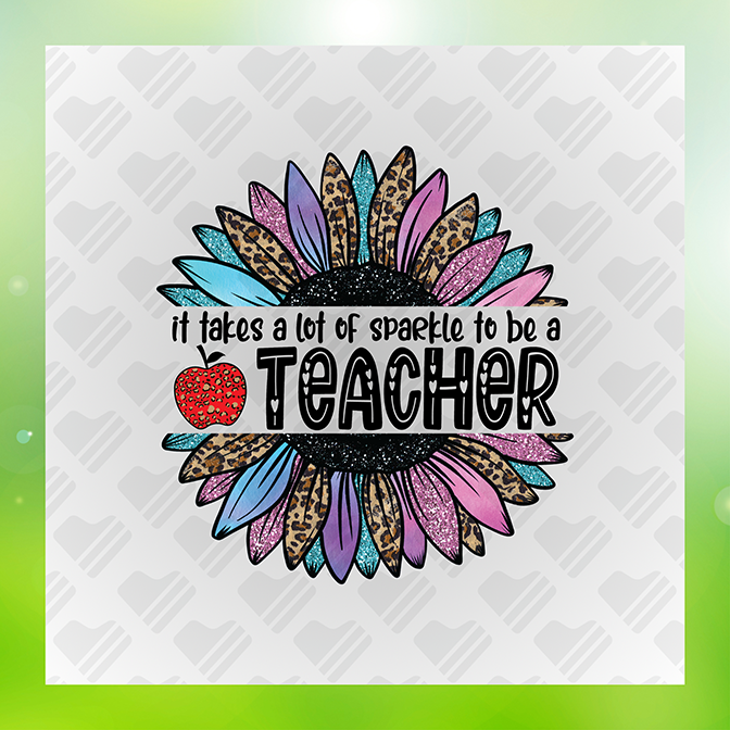 Glitter Look To Be A Teacher Sticker