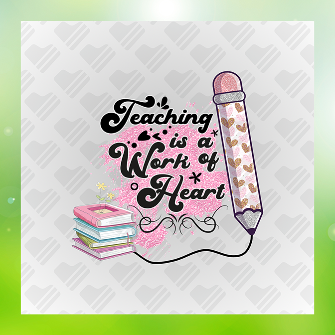 Glitter Look No Mess Teaching Work of Heart Sticker