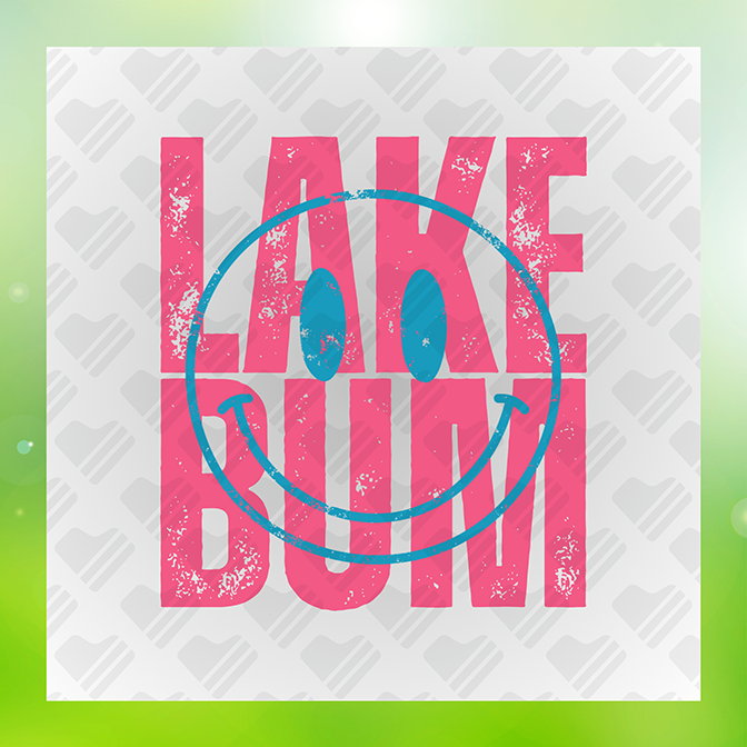 Lake Bum Sticker