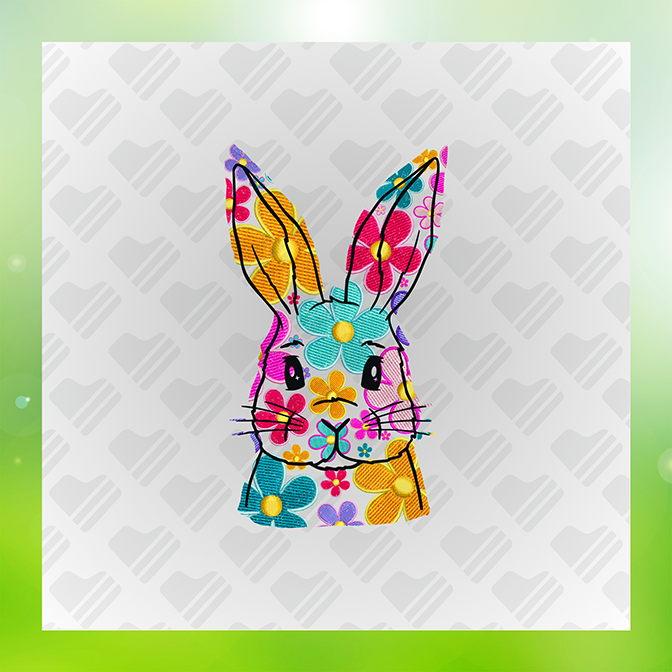Flowery Rabbit Sticker