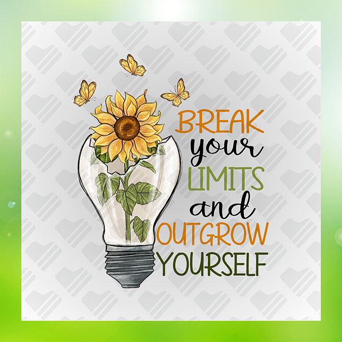 Break Your LI'mIt's & Outgrow Yourself Sticker