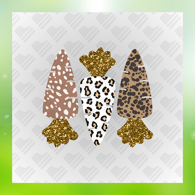 Glitter Look No Mess 3 Carrot Sticker