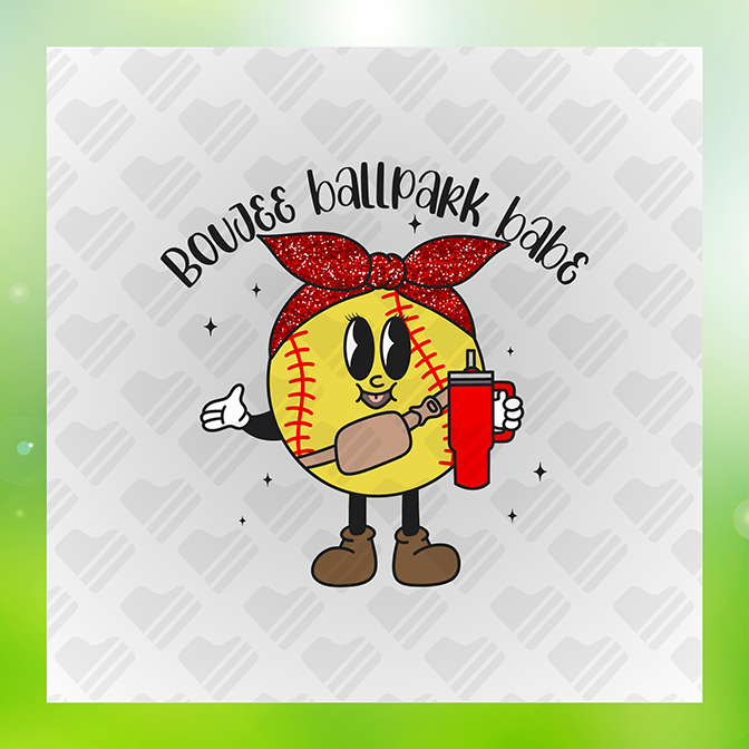 Boujee Ballpark Babe Sticker