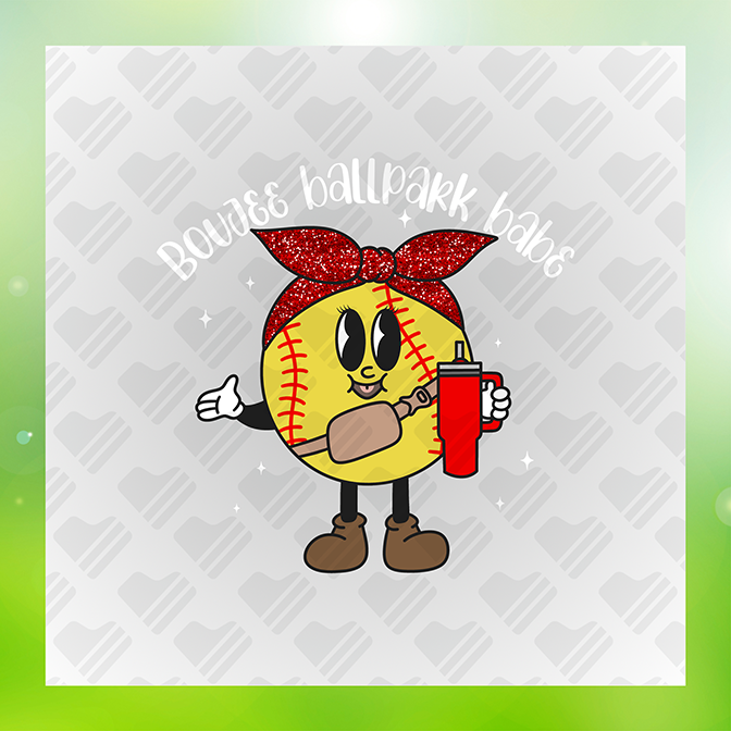 Boujee Ballpark Babe Sticker