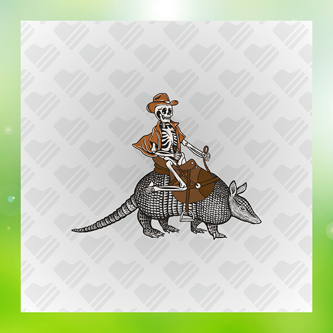 Cowboy Skeleton Sticker