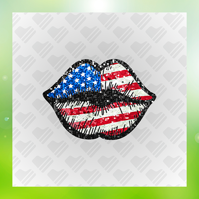 Glitter Look No Mess American Lipstick Sticker