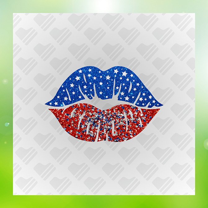 Glitter Look No Mess The American Kiss Mark Sticker