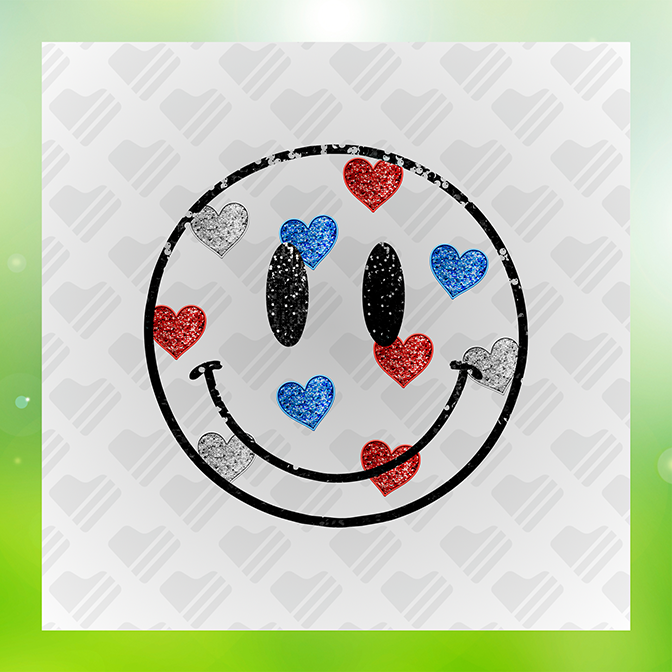 Glitter Look Emoji Heart v2 Sticker