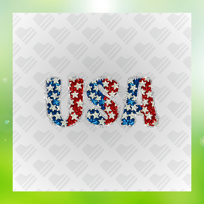Glitter Look USA Sticker