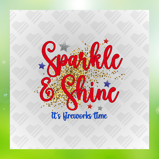 Sparkle and Shine Fireworks Sticker