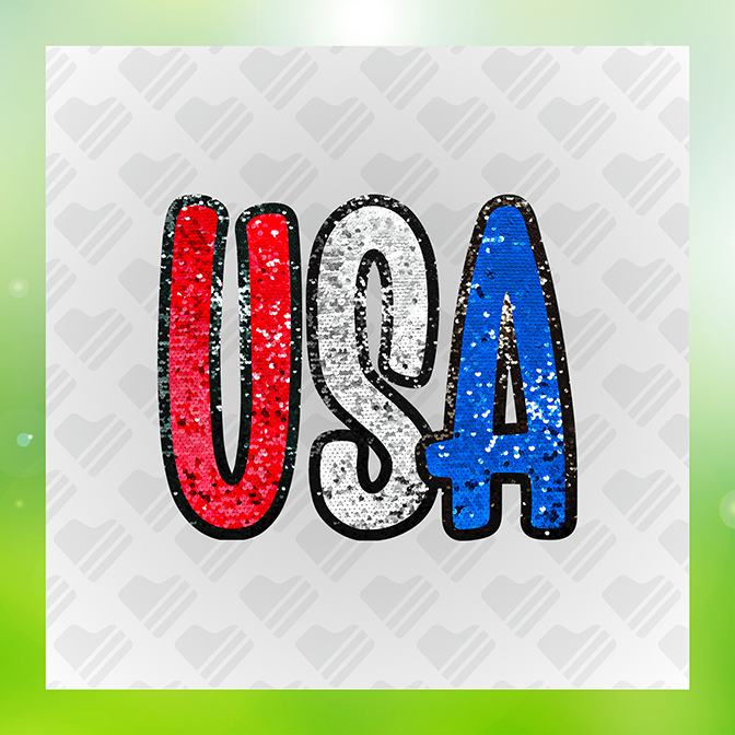 Glitter Look No Mess USA Sticker