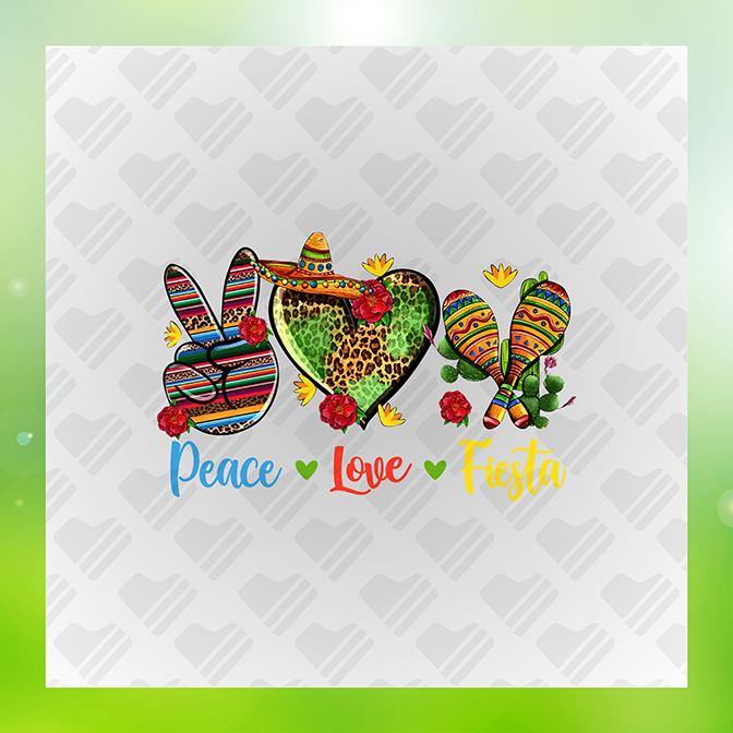 Peace Love Fiesta Sticker