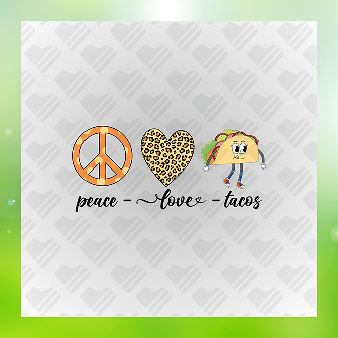 Peace Love Taco Sticker