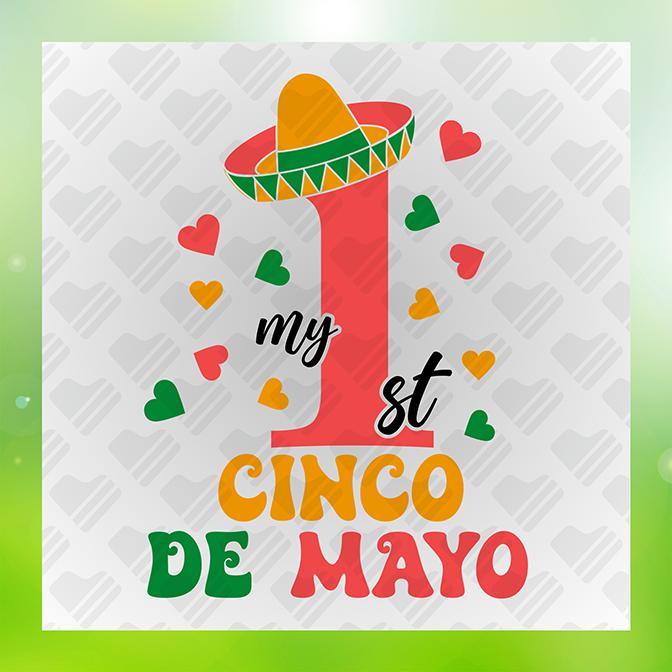 Cinco De Mayo Uno Hat Sticker