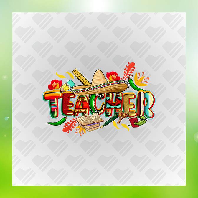 Glitter Look No Mess Teacher Sticker